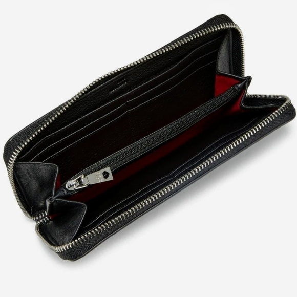 LOVE MoschinoPortafogli Vitello Heart Studded Zip - Picture 4 of 4